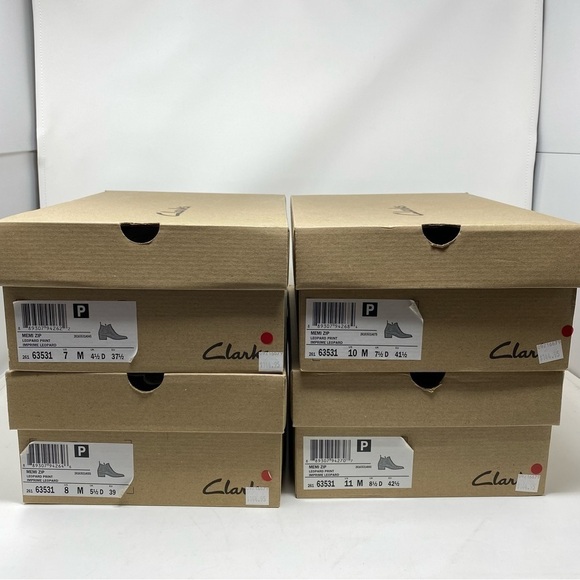 Clarks Women's Memi Zip Leopard Print Suede Ankle Boots 26163531 - Picture 7 of 7